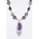 Certified Authentic Navajo .925 Sterling Silver Natural Turquoise and AMETHYST Native American Necklace 371007008020