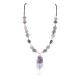 Certified Authentic Navajo .925 Sterling Silver Natural Turquoise and AMETHYST Native American Necklace 371007008020