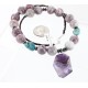 Certified Authentic Navajo .925 Sterling Silver Natural Turquoise and AMETHYST Native American Necklace 371008914523