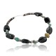 Certified Authentic Navajo .925 Sterling Silver Natural Turquoise and Black Onyx Native American Bracelet 370968467779