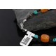 Certified Authentic Navajo .925 Sterling Silver Natural Turquoise and Carnelian Native American Bracelet 390749514692