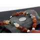 Certified Authentic Navajo .925 Sterling Silver Natural Turquoise and Carnelian Native American Necklace 370983984817