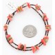 Certified Authentic Navajo .925 Sterling Silver Natural Turquoise and Coral Native American Necklace 15883-8 Certified Authentic Navajo .925 Sterling Silver Natural Turquoise and Coral Native American Necklace 15883-8