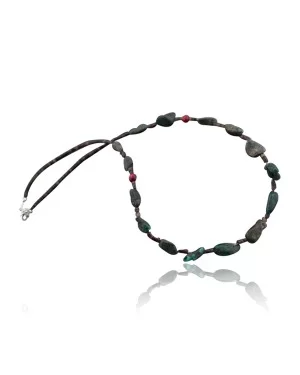 Certified Authentic Navajo .925 Sterling Silver Natural Turquoise and Coral Native American Necklace 390644971330