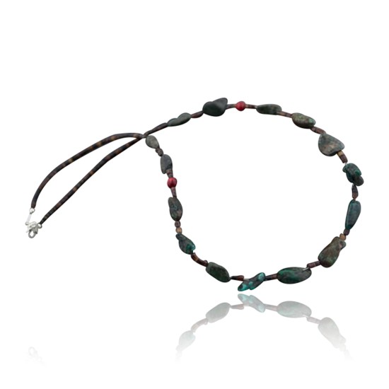 Certified Authentic Navajo .925 Sterling Silver Natural Turquoise and Coral Native American Necklace 390644971330