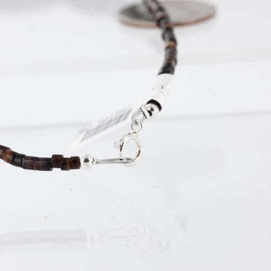 Certified Authentic Navajo .925 Sterling Silver Natural Turquoise and Gaspeite Native American Bracelet 370996110085