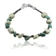 Certified Authentic Navajo .925 Sterling Silver Natural Turquoise and Gaspeite Native American Bracelet 390734524362