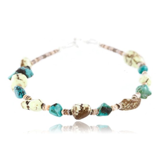 Certified Authentic Navajo .925 Sterling Silver Natural Turquoise and Gaspeite Native American Bracelet 390765247042 Certified Authentic Navajo .925 Sterling Silver Natural Turquoise and Gaspeite Native American Bracelet 390765247042
