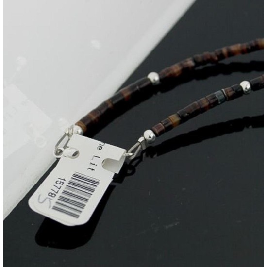 Certified Authentic Navajo .925 Sterling Silver Natural Turquoise and Graduated Heishi Native American Necklace 370842449532 Certified Authentic Navajo .925 Sterling Silver Natural Turquoise and Graduated Heishi Native American Necklace 370842449532