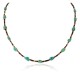 Certified Authentic Navajo .925 Sterling Silver Natural Turquoise and Heishi Native American Necklace 25258