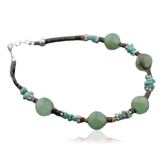 Certified Authentic Navajo .925 Sterling Silver Natural Turquoise and Jade Native American Bracelet 370972048048 Certified Authentic Navajo .925 Sterling Silver Natural Turquoise and Jade Native American Bracelet 370972048048