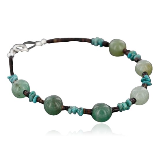 Certified Authentic Navajo .925 Sterling Silver Natural Turquoise and Jade Native American Bracelet 390737972669 Certified Authentic Navajo .925 Sterling Silver Natural Turquoise and Jade Native American Bracelet 390737972669