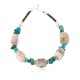 Certified Authentic Navajo .925 Sterling Silver Natural Turquoise and Jasper Native American Bracelet 12891-5