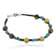 Certified Authentic Navajo .925 Sterling Silver Natural Turquoise and Jasper Native American Bracelet 390738045094