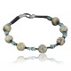 Certified Authentic Navajo .925 Sterling Silver Natural Turquoise and Jasper Native American Bracelet 390740864780