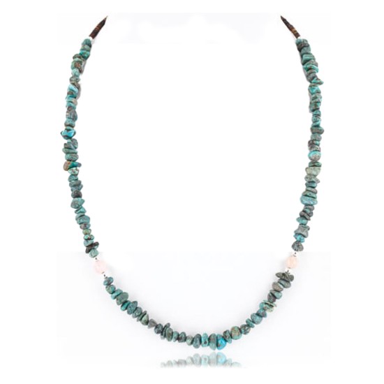 Certified Authentic Navajo .925 Sterling Silver Natural Turquoise and Jasper Native American Necklace 15851-33 Certified Authentic Navajo .925 Sterling Silver Natural Turquoise and Jasper Native American Necklace 15851-33