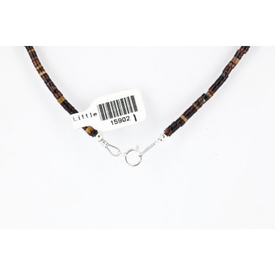 Certified Authentic Navajo .925 Sterling Silver Natural Turquoise and Jasper Native American Necklace 15902-1 Certified Authentic Navajo .925 Sterling Silver Natural Turquoise and Jasper Native American Necklace 15902-1
