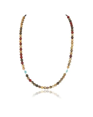 Certified Authentic Navajo .925 Sterling Silver Natural Turquoise and Jasper Native American Necklace 371046374949