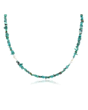 Certified Authentic Navajo .925 Sterling Silver Natural Turquoise and Jasper Native American Necklace 390820182831