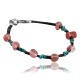 Certified Authentic Navajo .925 Sterling Silver Natural Turquoise and Native American Pink Quartz Bracelet 370977397940