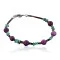 Certified Authentic Navajo .925 Sterling Silver Natural Turquoise and Purple Jade Native American Bracelet 370976448795