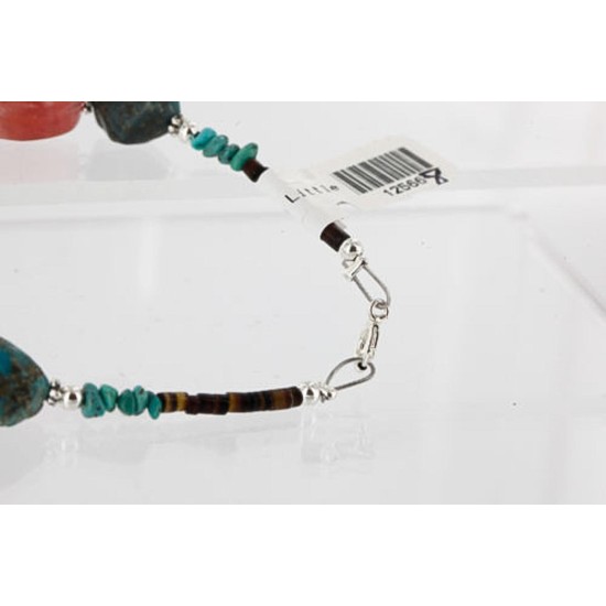 Certified Authentic Navajo .925 Sterling Silver Natural Turquoise and Quartz Native American Bracelet 370992850084 Certified Authentic Navajo .925 Sterling Silver Natural Turquoise and Quartz Native American Bracelet 370992850084