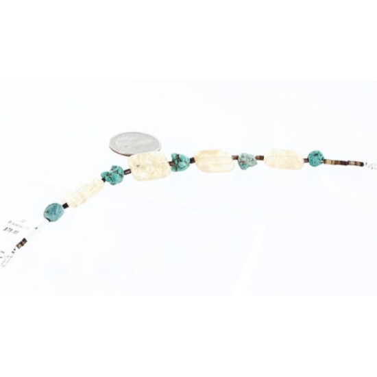 Certified Authentic Navajo .925 Sterling Silver Natural Turquoise and Quartz Native American Bracelet 390763466082 Certified Authentic Navajo .925 Sterling Silver Natural Turquoise and Quartz Native American Bracelet 390763466082