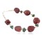 Certified Authentic Navajo .925 Sterling Silver Natural Turquoise and Red Jasper Native American Bracelet 13020-1