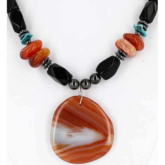 Certified Authentic Navajo .925 Sterling Silver Natural Turquoise and SPINY Native American Necklace 390838288997 Certified Authentic Navajo .925 Sterling Silver Natural Turquoise and SPINY Native American Necklace 390838288997