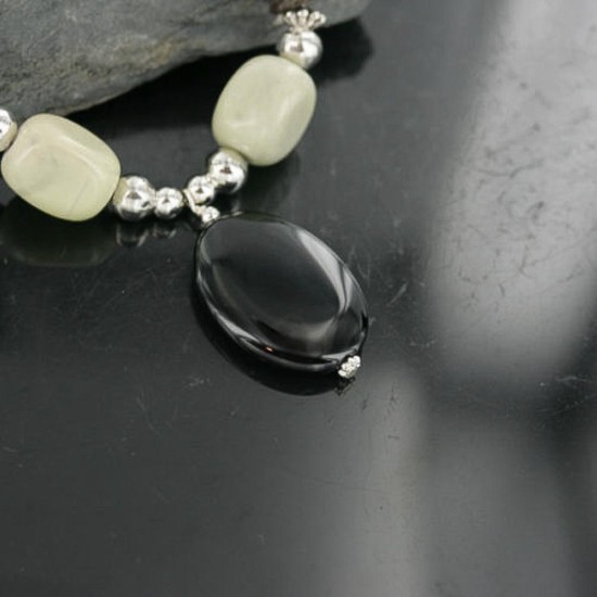 Certified Authentic Navajo .925 Sterling Silver Natural Turquoise Black Onyx Agate Native American Necklace 390688929183 Certified Authentic Navajo .925 Sterling Silver Natural Turquoise Black Onyx Agate Native American Necklace 390688929183