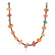 Certified Authentic Navajo .925 Sterling Silver Natural Turquoise Carnelian Native American Necklace 15888-2 Certified Authentic Navajo .925 Sterling Silver Natural Turquoise Carnelian Native American Necklace 15888-2