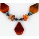Certified Authentic Navajo .925 Sterling Silver Natural Turquoise CARNELIAN Native American Necklace 390851559451