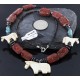 Certified Authentic Navajo .925 Sterling Silver Natural Turquoise, Coral and Bone Native American Necklace 371100703145