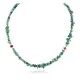 Certified Authentic Navajo .925 Sterling Silver Natural Turquoise Coral Chain Native American Necklace 25289-1