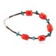 Certified Authentic Navajo .925 Sterling Silver Natural Turquoise Coral Native American Bracelet 12977-2 Certified Authentic Navajo .925 Sterling Silver Natural Turquoise Coral Native American Bracelet 12977-2