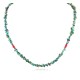 Certified Authentic Navajo .925 Sterling Silver Natural Turquoise Coral Native American Necklace 15851-67