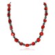 Certified Authentic Navajo .925 Sterling Silver Natural Turquoise Coral Native American Necklace 15998 Certified Authentic Navajo .925 Sterling Silver Natural Turquoise Coral Native American Necklace 15998