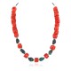 Certified Authentic Navajo .925 Sterling Silver Natural Turquoise Coral Native American Necklace 25341-2 Certified Authentic Navajo .925 Sterling Silver Natural Turquoise Coral Native American Necklace 25341-2