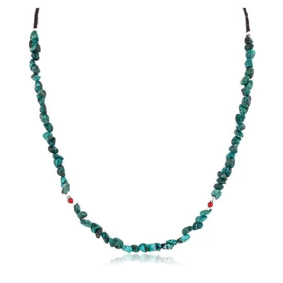 Certified Authentic Navajo .925 Sterling Silver Natural Turquoise Coral Native American Necklace 371029661222 Certified Authentic Navajo .925 Sterling Silver Natural Turquoise Coral Native American Necklace 371029661222
