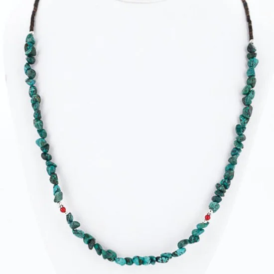 Certified Authentic Navajo .925 Sterling Silver Natural Turquoise Coral Native American Necklace 371029661222 Certified Authentic Navajo .925 Sterling Silver Natural Turquoise Coral Native American Necklace 371029661222