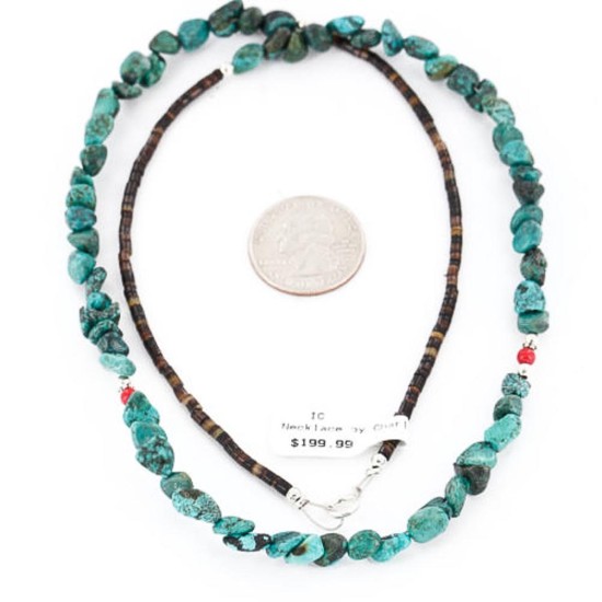Certified Authentic Navajo .925 Sterling Silver Natural Turquoise Coral Native American Necklace 371029661222 Certified Authentic Navajo .925 Sterling Silver Natural Turquoise Coral Native American Necklace 371029661222