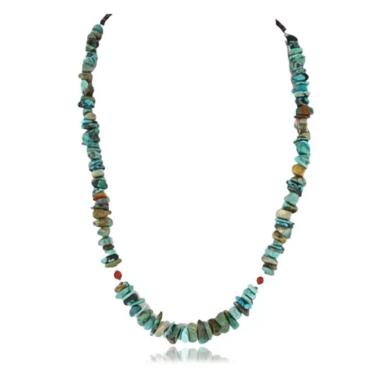 Certified Authentic Navajo .925 Sterling Silver Natural Turquoise Coral Native American Necklace 371051152666 Certified Authentic Navajo .925 Sterling Silver Natural Turquoise Coral Native American Necklace 371051152666