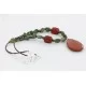Certified Authentic Navajo .925 Sterling Silver Natural Turquoise Gold Stone Native American Necklace 15810-40
