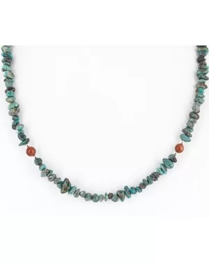 Certified Authentic Navajo .925 Sterling Silver Natural Turquoise Gold Stone Native American Necklace 371056456202