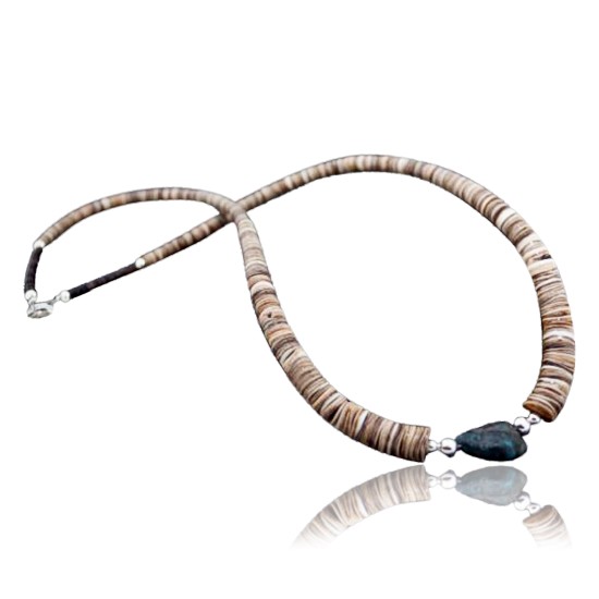 Certified Authentic Navajo .925 Sterling Silver Natural Turquoise Graduated Heishi Native American Necklace 370830288374 Certified Authentic Navajo .925 Sterling Silver Natural Turquoise Graduated Heishi Native American Necklace 370830288374