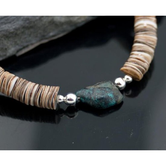 Certified Authentic Navajo .925 Sterling Silver Natural Turquoise Graduated Heishi Native American Necklace 370830288374 Certified Authentic Navajo .925 Sterling Silver Natural Turquoise Graduated Heishi Native American Necklace 370830288374