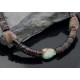 Certified Authentic Navajo .925 Sterling Silver Natural Turquoise Graduated Heishi Native American Necklace 390614969449