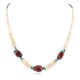 Certified Authentic Navajo .925 Sterling Silver Natural Turquoise Graduated Melon Shell and Red Jasper Native American Necklace 25235-3 Certified Authentic Navajo .925 Sterling Silver Natural Turquoise Graduated Melon Shell and Red Jasper Native American Necklace 25235-3