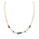 Certified Authentic Navajo .925 Sterling Silver Natural Turquoise Graduated Melon Shell Hematite Native American Necklace 14905-3 Certified Authentic Navajo .925 Sterling Silver Natural Turquoise Graduated Melon Shell Hematite Native American Necklace 14905-3