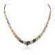 Certified Authentic Navajo .925 Sterling Silver Natural Turquoise Graduated Melon Shell Native American Necklace 15427-6 Certified Authentic Navajo .925 Sterling Silver Natural Turquoise Graduated Melon Shell Native American Necklace 15427-6